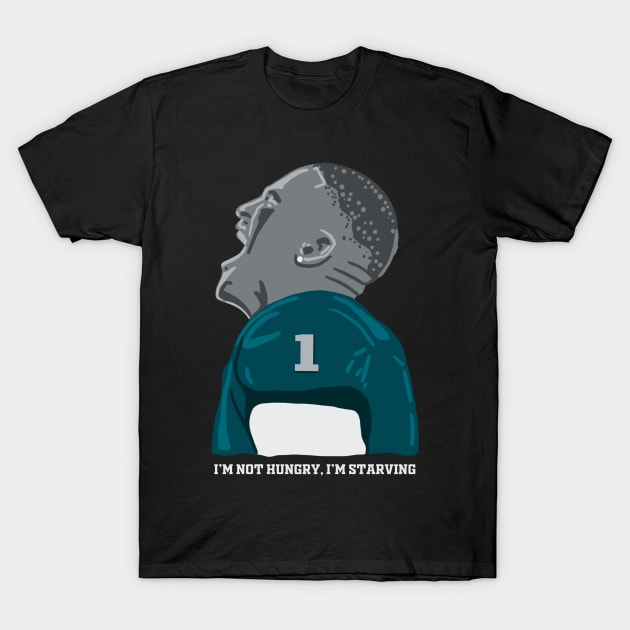 Jalen Hurts, starving quote T-Shirt by RachWillz